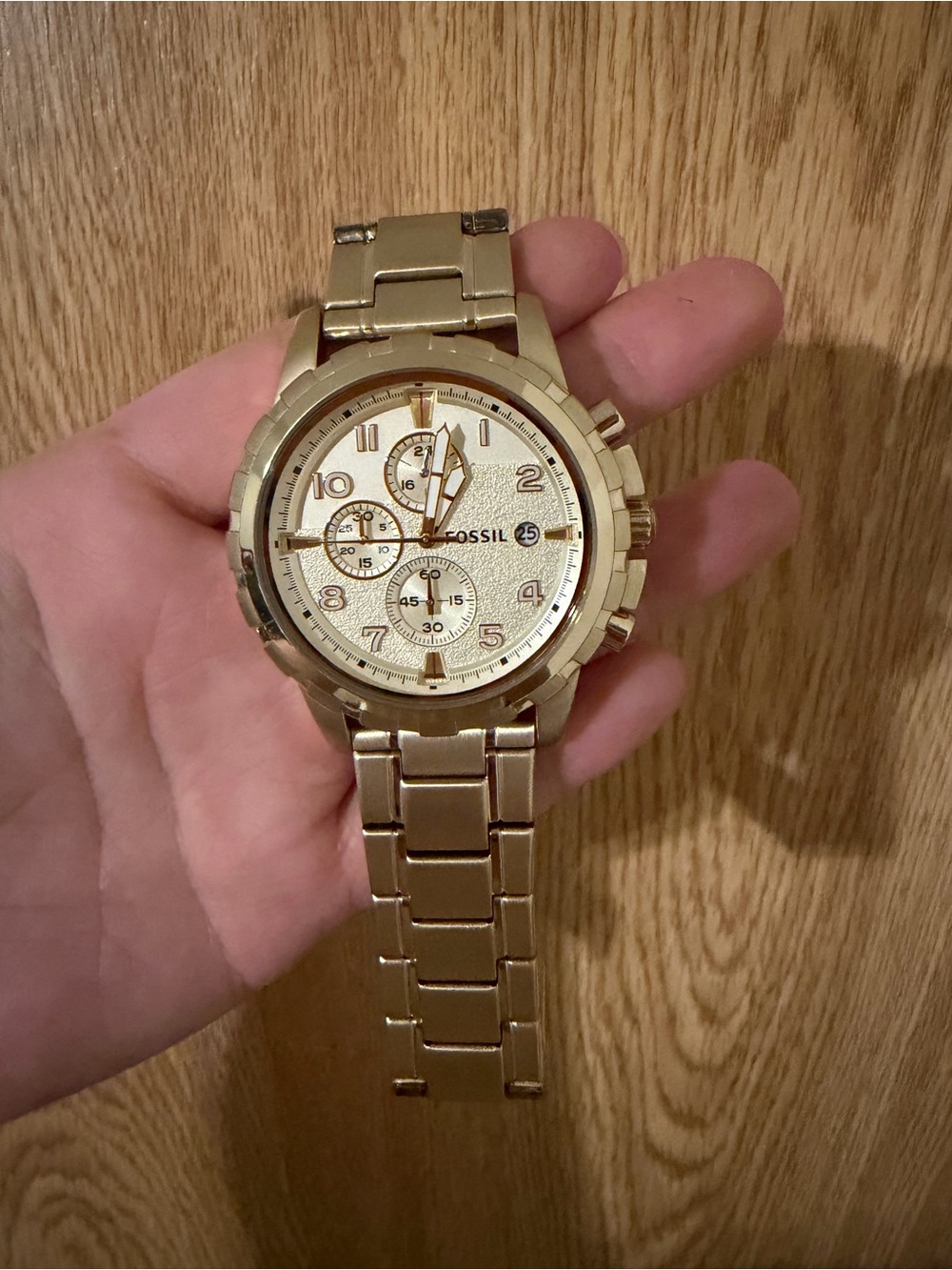 Fossil Gold Bracelet Chronograph Watch